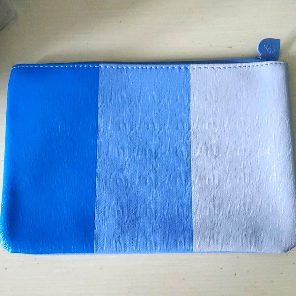 Blue makeup bag from Ipsy